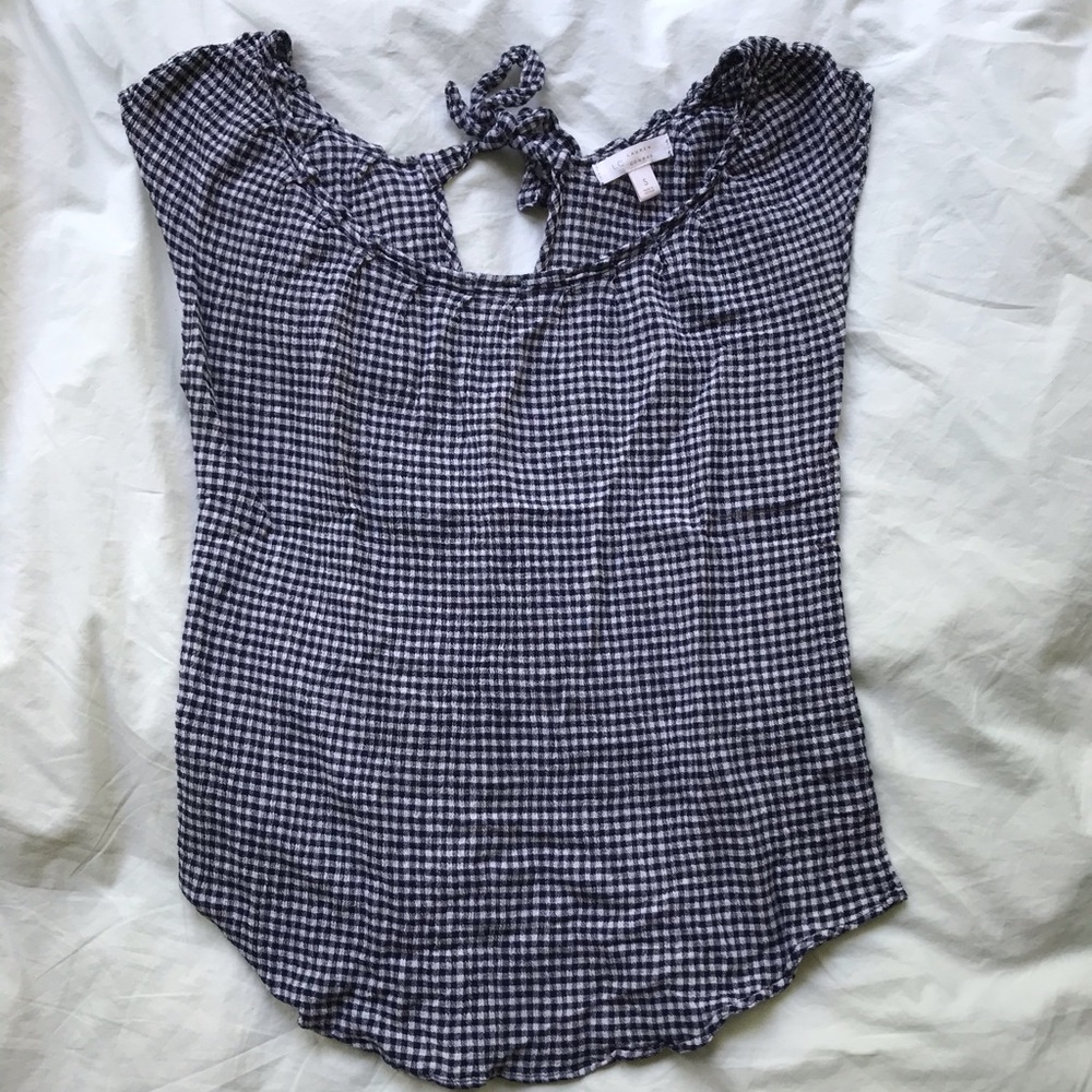 Plaid Short Sleeve Blouse